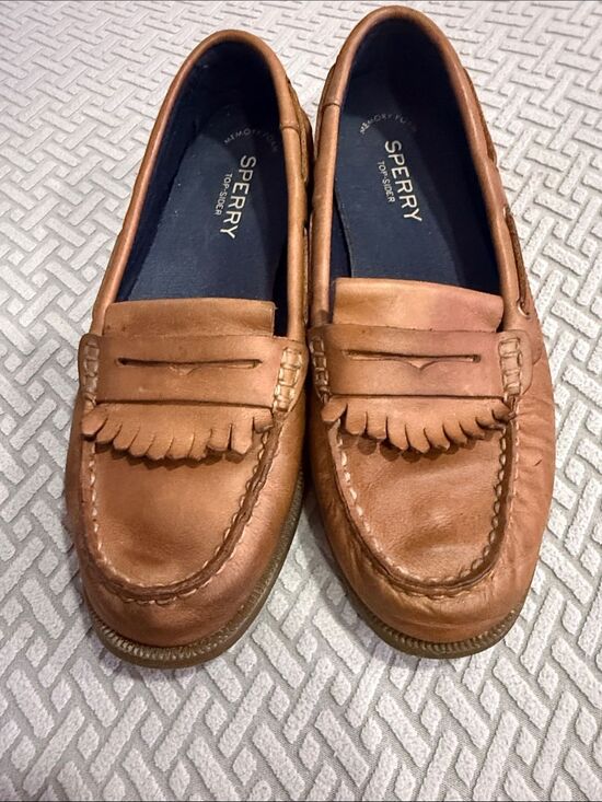 Sperry Top-Sider Women\'s Leather Loafers Memory Foam Boat Tan Brown Size 8.5 main image 4